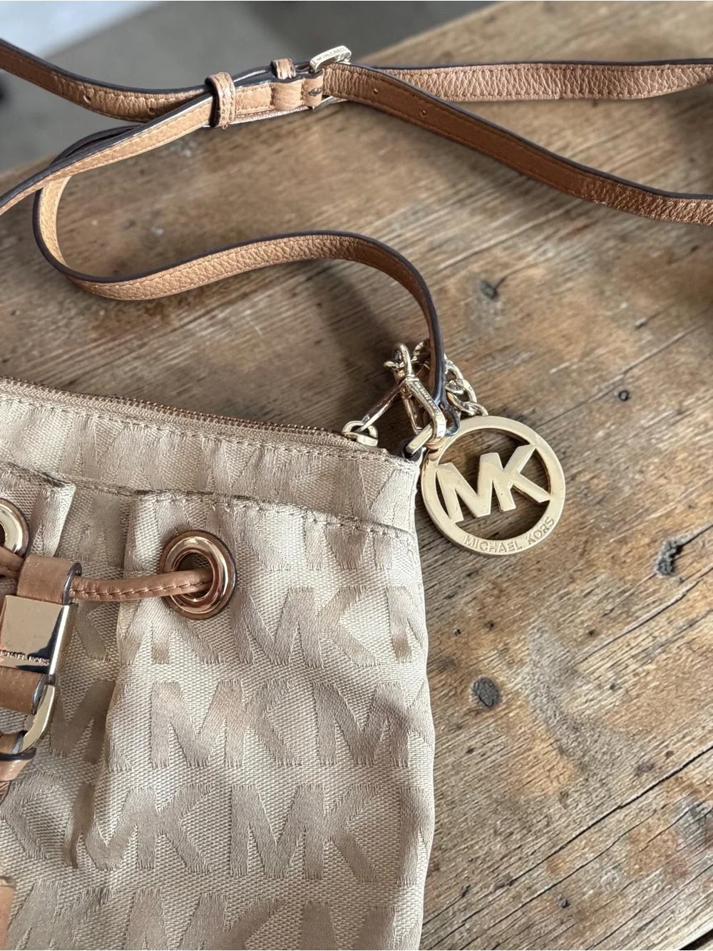 Michael Kors Camden Drawstring Bucket Crossbody Bag